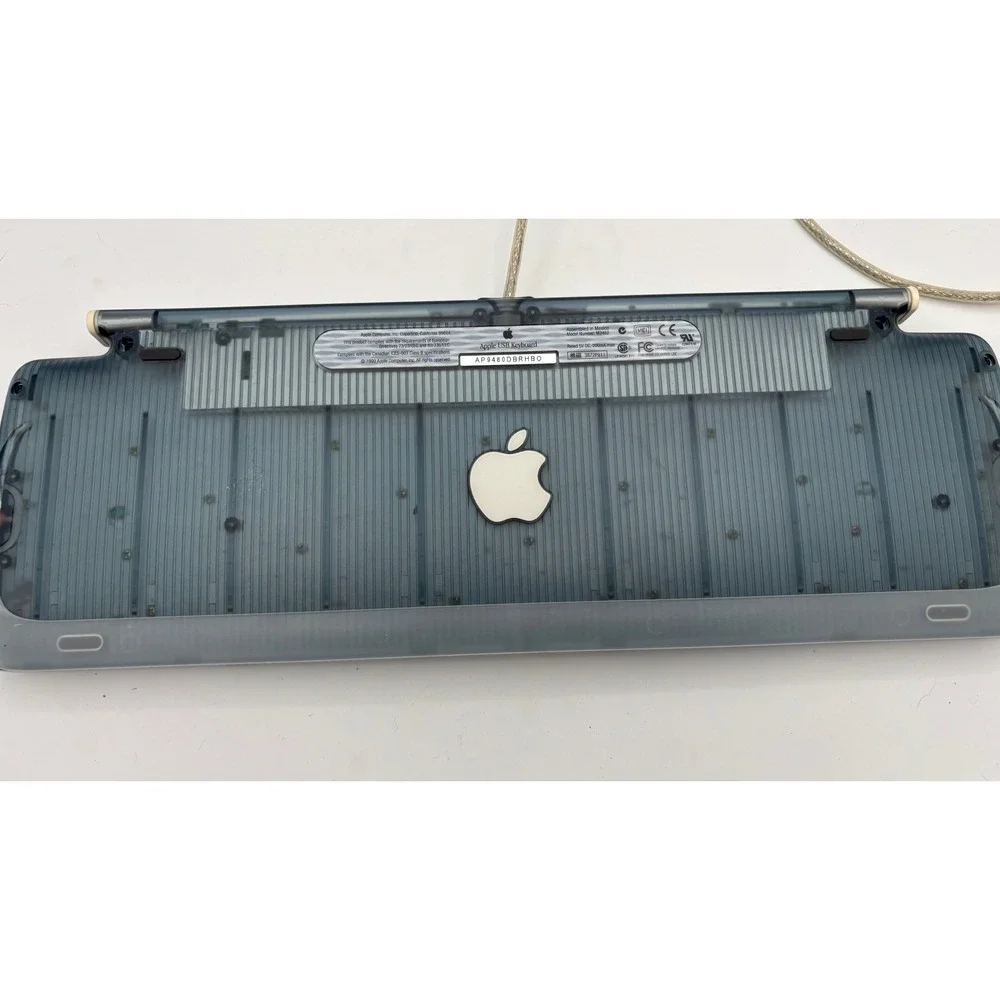 Apple USB Keyboard M2452 OS Graphite Translucent Retro Y2K Mac G3 Peripheral